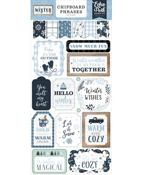 Echo Park Winter Chipboard Phrases (WTR257022) (OUTLET)