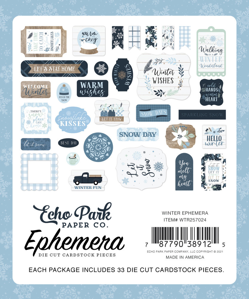 Echo Park Winter Ephemera (WTR257024) (DISCONTINUED) Echo Park Winter Ephemera (WTR257024) (DISCONTINUED)