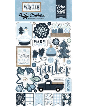 Echo Park Winter Puffy Stickers (WTR257066) (OUTLET)