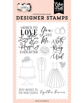 Echo Park Here's To Love Clear Stamps (WED258045) (OUTLET)