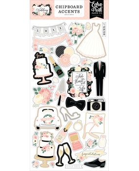 Echo Park Wedding Chipboard Accents (WED258021) (DISCONTINUED)