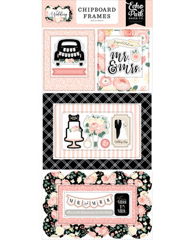 Echo Park Wedding Chipboard Frames (WED258065) (DISCONTINUED)