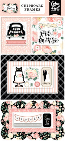 Echo Park Wedding Chipboard Frames (WED258065) (OUTLET)
