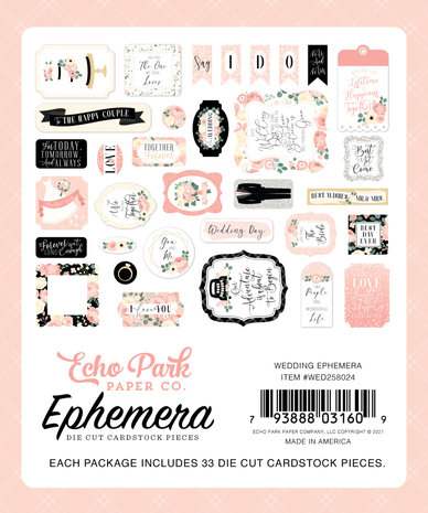 Echo Park Wedding Ephemera (WED258024) (OUTLET)