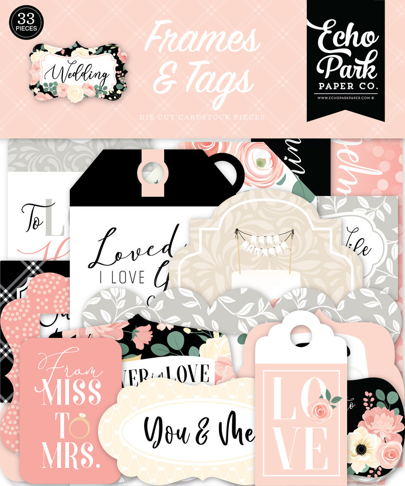 Echo Park Wedding Frames & Tags (WED258025) (OUTLET)