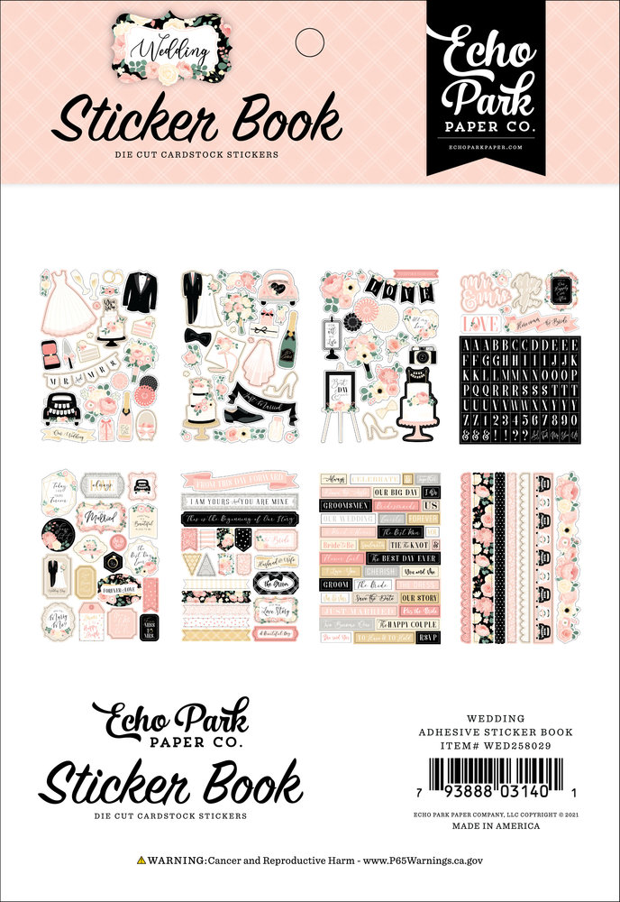 Echo Park Wedding Sticker Book (WED258029) (OUTLET)