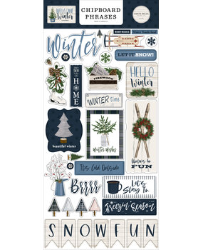 Carta Bella Welcome Winter Chipboard Phrases (CBWW142022) (OUTLET)