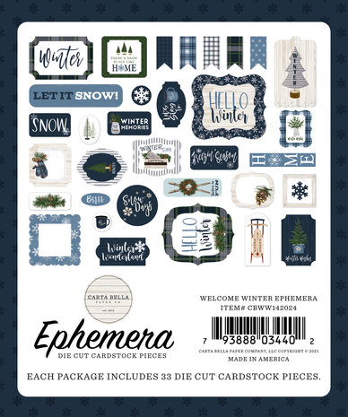 Carta Bella Welcome Winter Ephemera (CBWW142024) (OUTLET) Carta Bella Welcome Winter Ephemera (CBWW142024) (OUTLET)