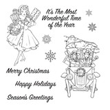 Spellbinders Vintage Holidays Clear Stamp (STP-049) (OUTLET)