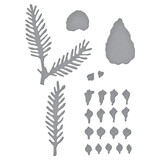 Spellbinders Pine Cone and Evergreen Bough with Ladybugs Etched Dies (S4-1112) (OUTLET)