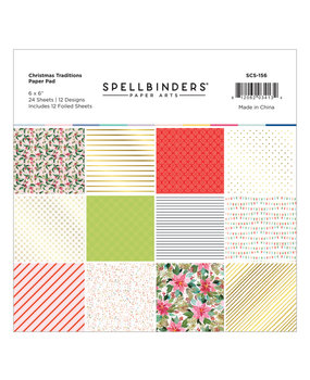 Spellbinders Christmas Traditions 6x6 Inch Paper Pad (SCS-156) (OUTLET)