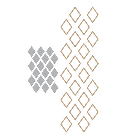 Spellbinders Diamonds Glimmer Hot Foil Plate & Die (GLP-292) (OUTLET)
