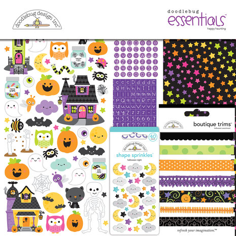 Doodlebug Design Happy Haunting 12x12 Inch Essentials Kit (7447) (DISCONTINUED)
