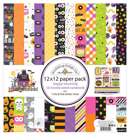 Doodlebug Design Happy Haunting 12x12 Inch Paper Pack (7444) (DISCONTINUED)