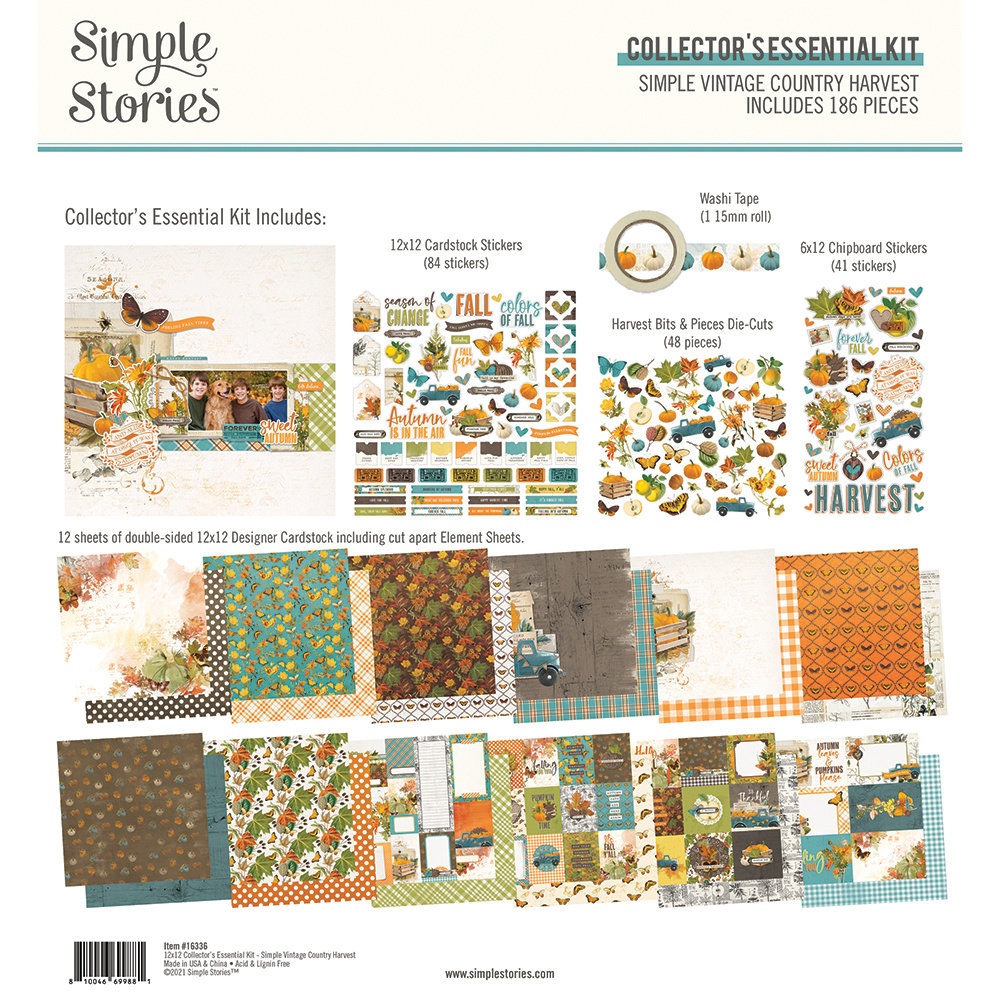 Simple Stories Simple Vintage Country Harvest Collection Kit (16300) (DISCONTINUED) Simple Stories Simple Vintage Country Harvest Collection Kit (16300) (DISCONTINUED)