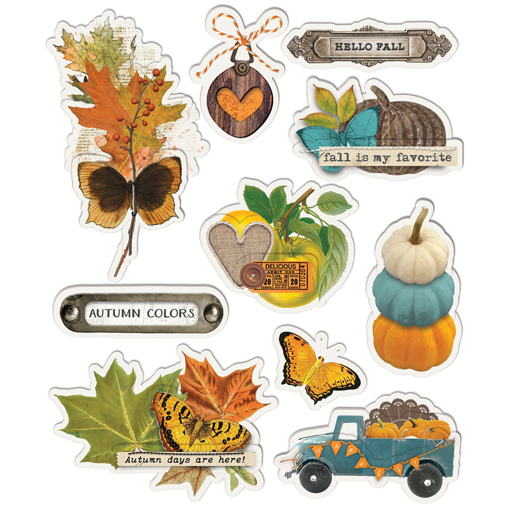 Simple Stories Simple Vintage Country Harvest Layered Stickers (16327) (DISCONTINUED)