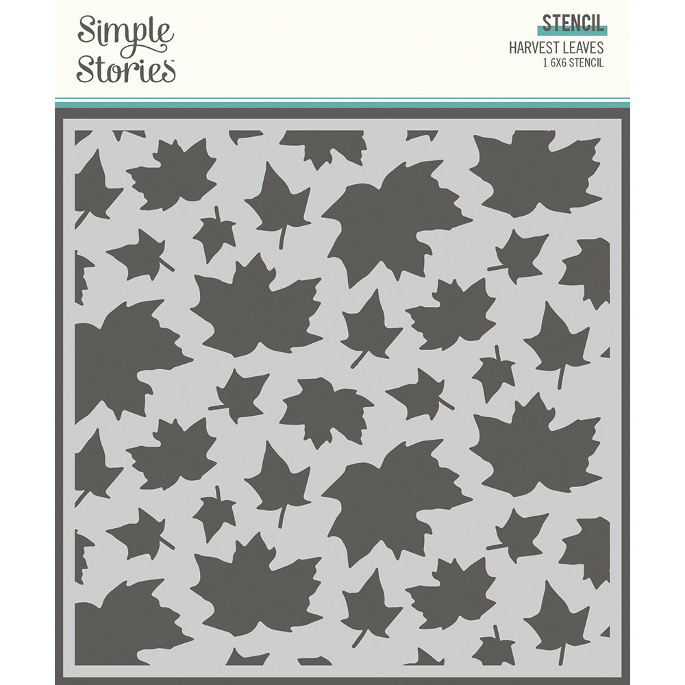Simple Stories Simple Vintage Country Harvest Stencil Harvest Leaves (16332) (DISCONTINUED)