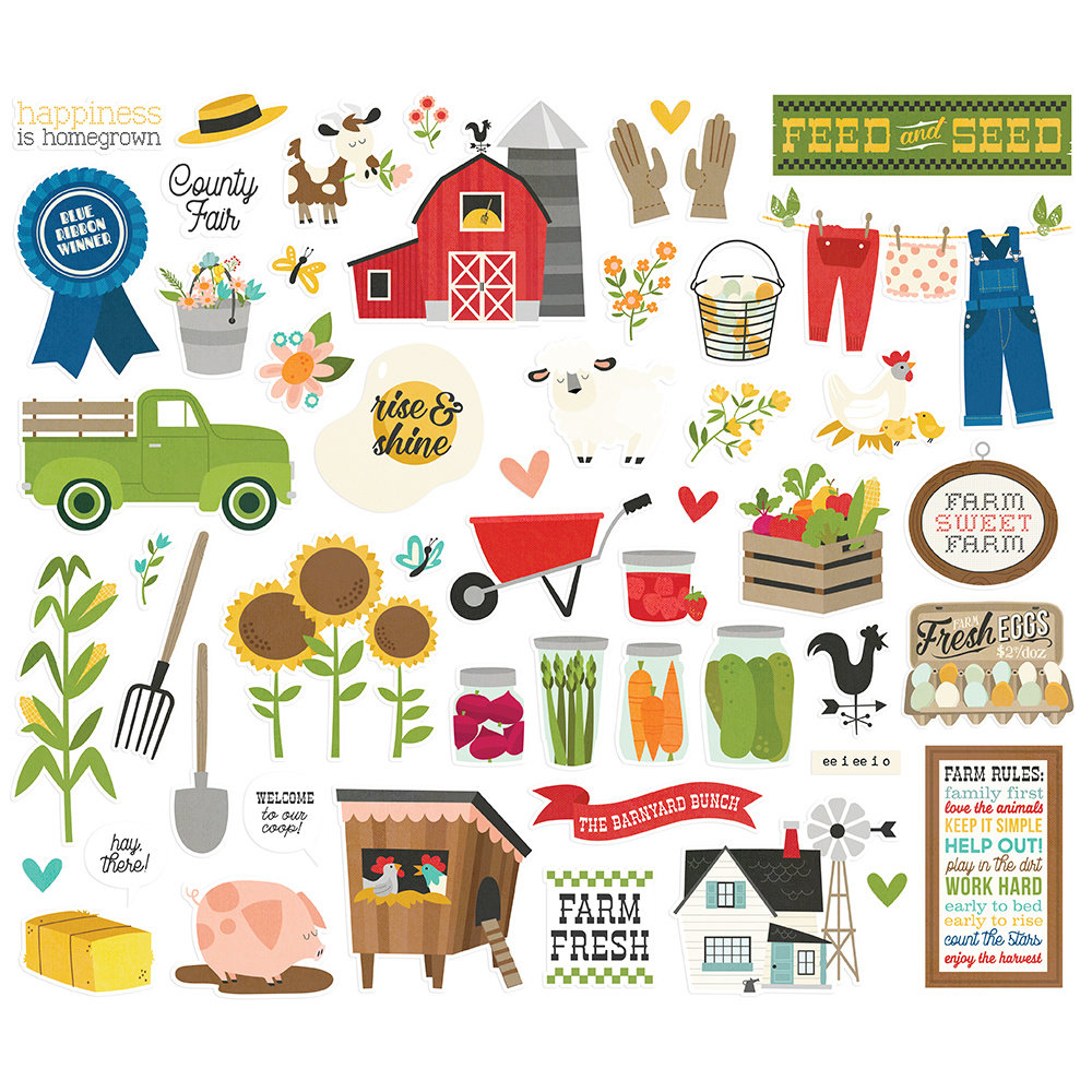 Simple Stories Homegrown Bits & Pieces (16216) (DISCONTINUED)