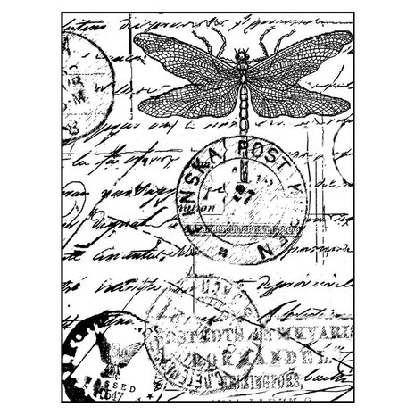 Crafty Individuals Dragonfly Post Unmounted Rubber Stamps (CI-001) (OUTLET)