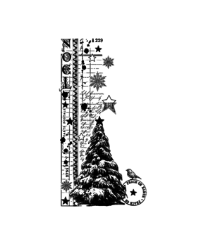 Crafty Individuals Noel Border Unmounted Rubber Stamps (CI-502) (OUTLET)