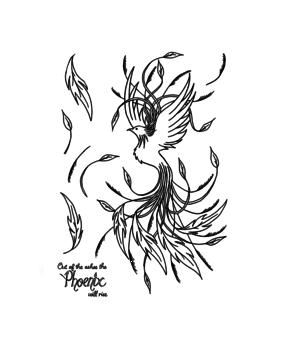 Crafty Individuals Rising Phoenix Unmounted Rubber Stamps (CI-582) (OUTLET)