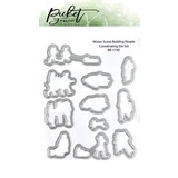Picket Fence Studios Winter Scene Building People 3x4 Inch Dies ( (BB-173D) (OUTLET)