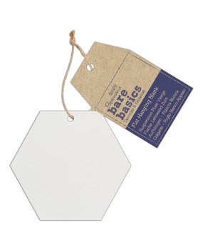 Papermania Bare Basics Flat Hanging Blank Ceramic Hexagon (PMA 174031) (DISCONTINUED)