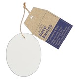 Papermania Bare Basics Flat Hanging Blank Ceramic Oval (PMA 174033) (DISCONTINUED)