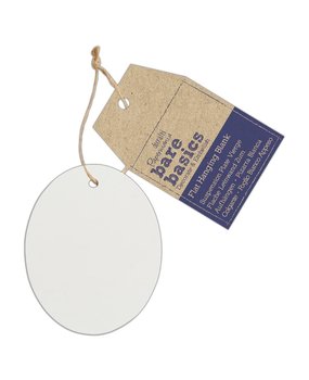Papermania Bare Basics Flat Hanging Blank Ceramic Oval (PMA 174033) (DISCONTINUED)