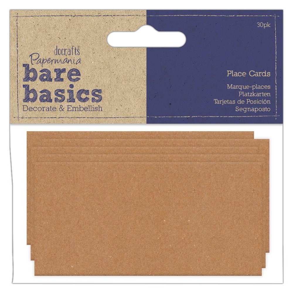 Papermania Bare Basics Place Cards Brown Kraft (30pcs) (PMA 174370) (DISCONTINUED) Papermania Bare Basics Place Cards Brown Kraft (30pcs) (PMA 174370) (DISCONTINUED)