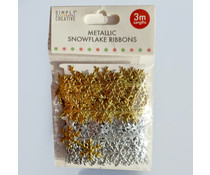 Simply Creative Metallic Snowflake Ribbon (3m) (SCRBN011X21)