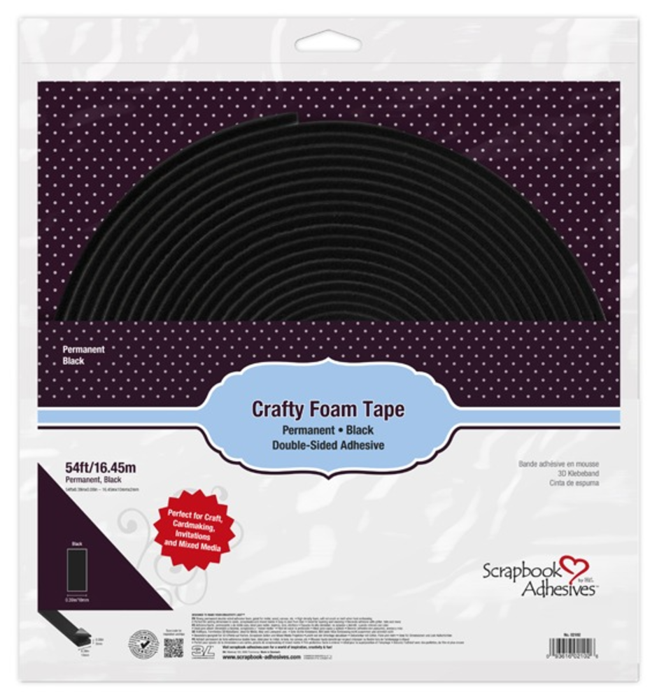 Scrapbook Adhesives Crafty Foam Tape Black (16,45m) (02102-20) (DISCONTINUED)