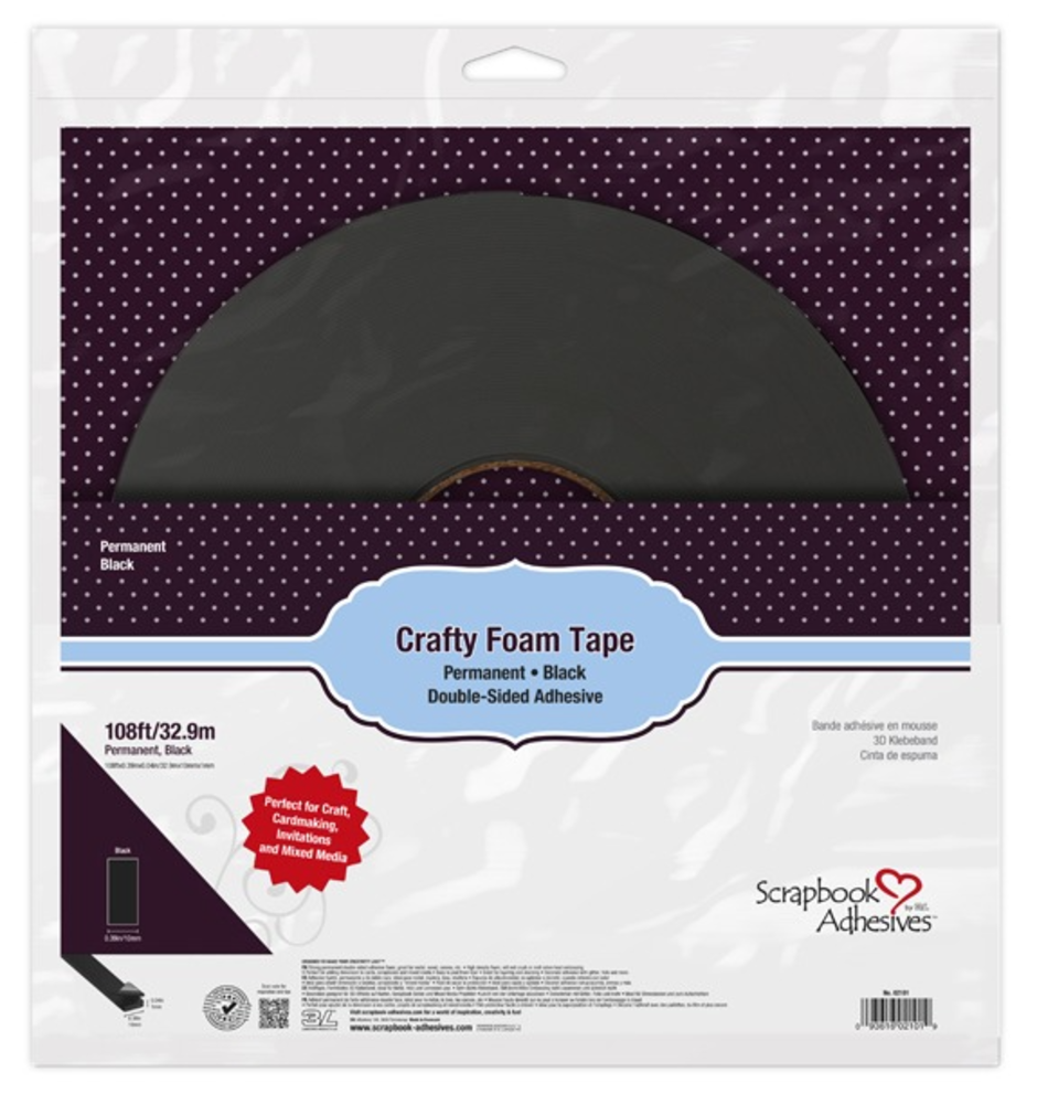Scrapbook Adhesives Crafty Foam Tape Black (32,9m) (02101-20)
