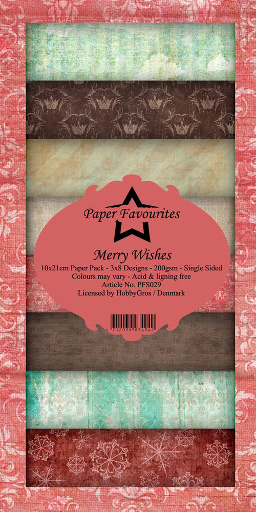 Paper Favourites Merry Wishes Slim Paper Pack (PFS029) (DISCONTINUED)