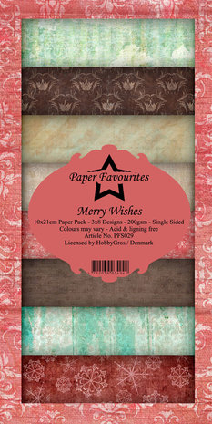 Paper Favourites Merry Wishes Slim Paper Pack (PFS029) (DISCONTINUED)
