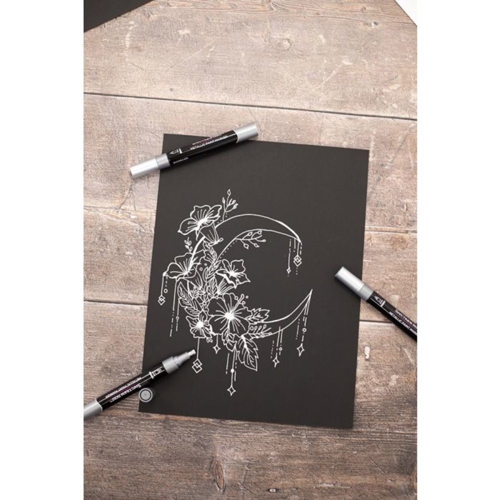 Spectrum Noir Metallic Paint Markers Quicksilver (3pcs) (SN-MTPM-SIL3) (DISCONTINUED) Spectrum Noir Metallic Paint Markers Quicksilver (3pcs) (SN-MTPM-SIL3) (DISCONTINUED)