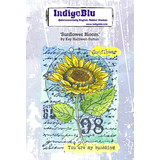 IndigoBlu Sunflower Bloom A6 Rubber Stamps (IND0866) (OUTLET)