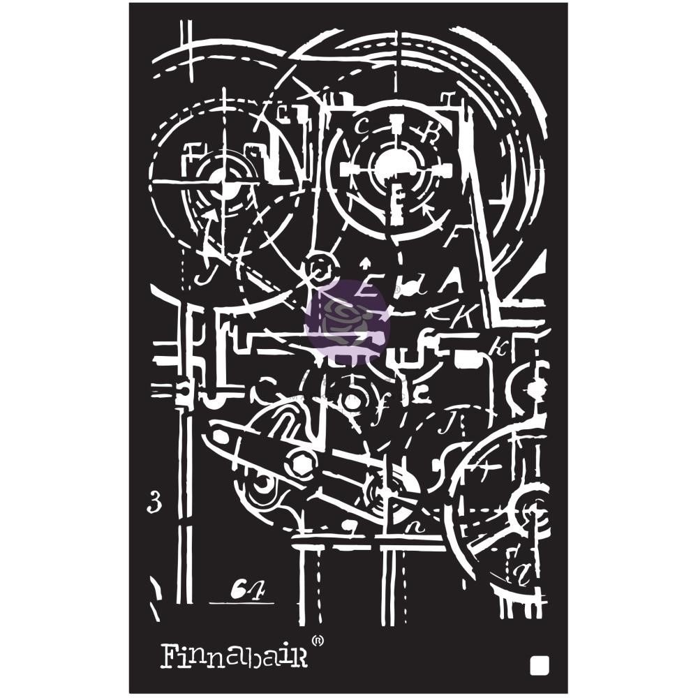 Finnabair Machinery 6x9 Inch Stencil (968984) (DISCONTINUED) Finnabair Machinery 6x9 Inch Stencil (968984) (DISCONTINUED)