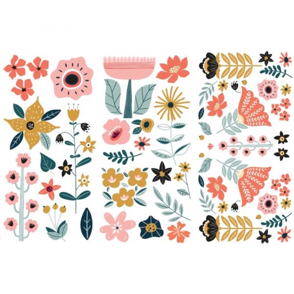 Re-Design with Prima Doodle Flowers 6x12 Inch Decor Transfers (656034) (DISCONTINUED)