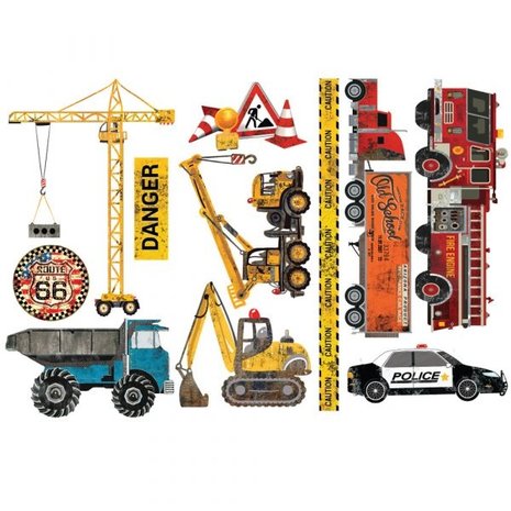 Re-Design with Prima Under Construction 6x12 Inch Decor Transfers (656089) (DISCONTINUED) Re-Design with Prima Under Construction 6x12 Inch Decor Transfers (656089) (DISCONTINUED)