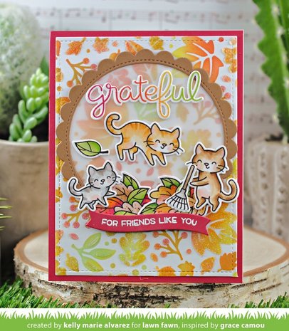 Lawn Fawn Fall Leaves Background Stencils (2pcs) (LF2709) (OUTLET) Lawn Fawn Fall Leaves Background Stencils (2pcs) (LF2709) (OUTLET)