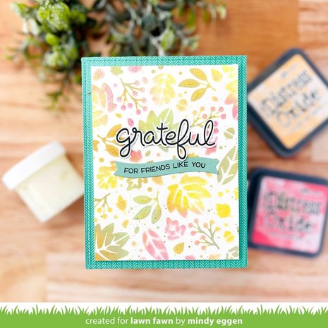 Lawn Fawn Fall Leaves Background Stencils (2pcs) (LF2709) (OUTLET) Lawn Fawn Fall Leaves Background Stencils (2pcs) (LF2709) (OUTLET)