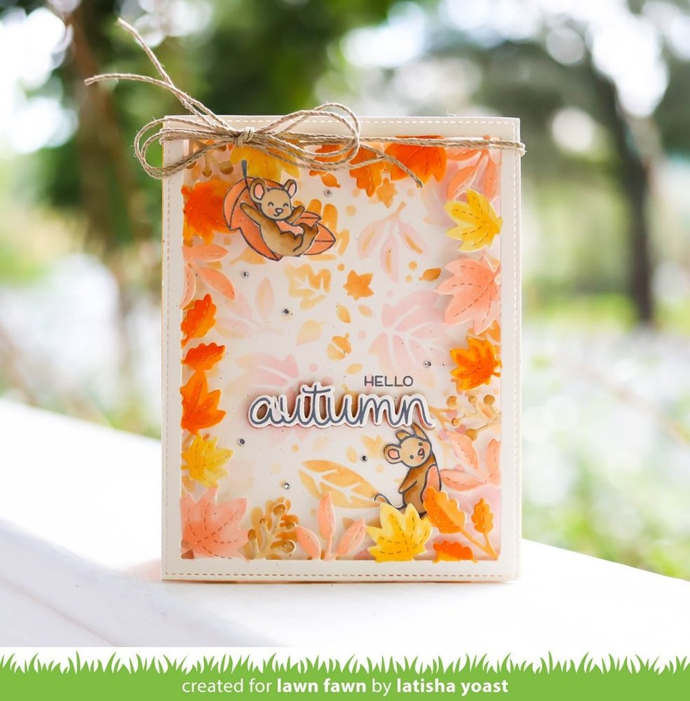 Lawn Fawn Fall Leaves Background Stencils (2pcs) (LF2709) (OUTLET) Lawn Fawn Fall Leaves Background Stencils (2pcs) (LF2709) (OUTLET)