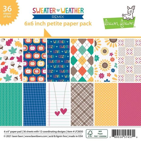 Lawn Fawn Sweater Weather Remix 6x6 Inch Petite Paper Pad (LF2650) (OUTLET)