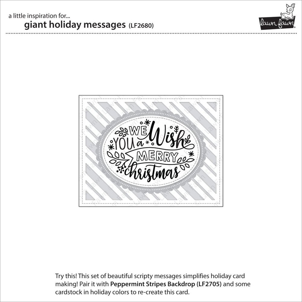 Lawn Fawn Giant Holiday Messages Clear Stamps (LF2680) (OUTLET) Lawn Fawn Giant Holiday Messages Clear Stamps (LF2680) (OUTLET)