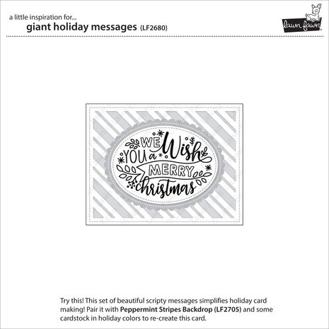 Lawn Fawn Giant Holiday Messages Clear Stamps (LF2680) (OUTLET) Lawn Fawn Giant Holiday Messages Clear Stamps (LF2680) (OUTLET)