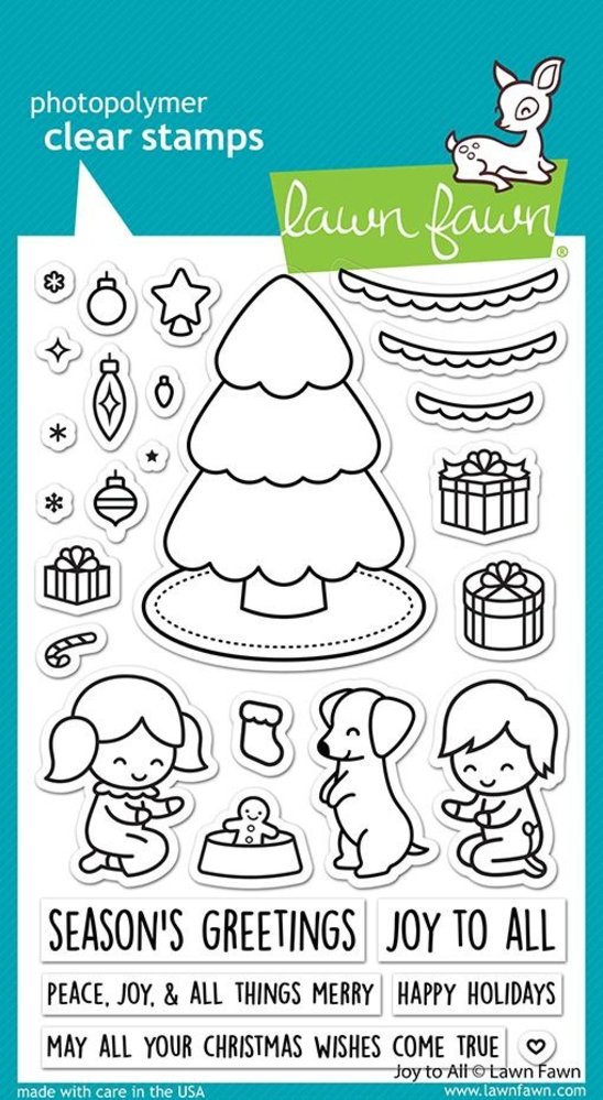 Lawn Fawn Joy To All Clear Stamps (LF2668) (OUTLET)