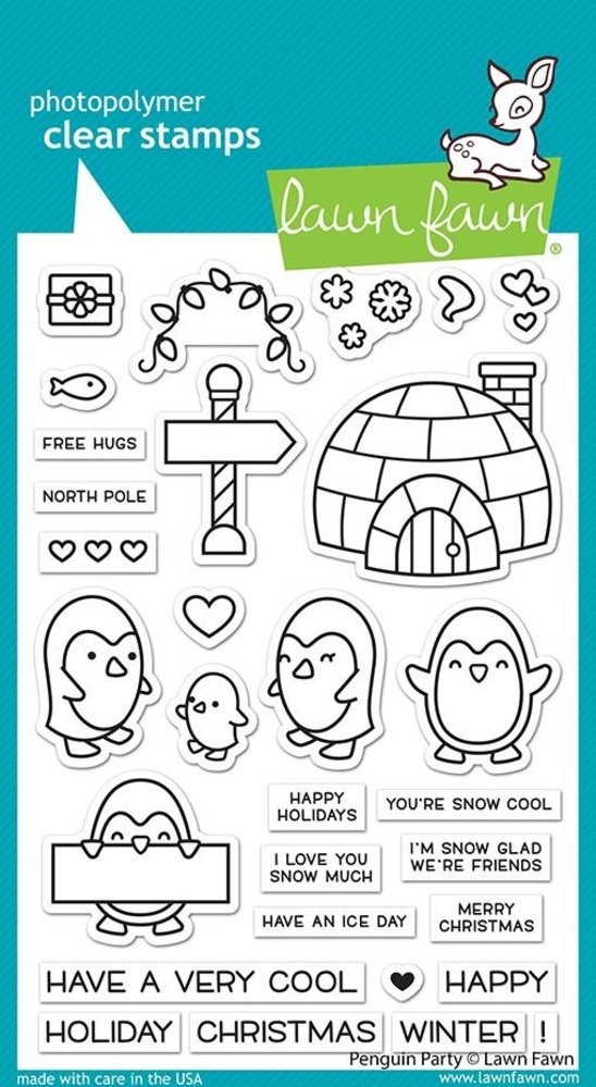 Lawn Fawn Penguin Party Clear Stamps (LF2674) (DISCONTINUED)