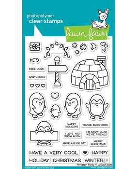 Lawn Fawn Penguin Party Clear Stamps (LF2674) (OUTLET)