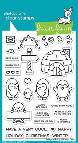 Lawn Fawn Penguin Party Clear Stamps (LF2674) (DISCONTINUED)
